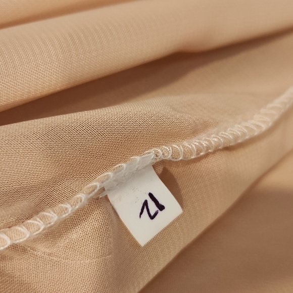 mother of the bride overlay dress w/3/4 sleeve jacket in champagne chiffon Sz 12 - Picture 8 of 8